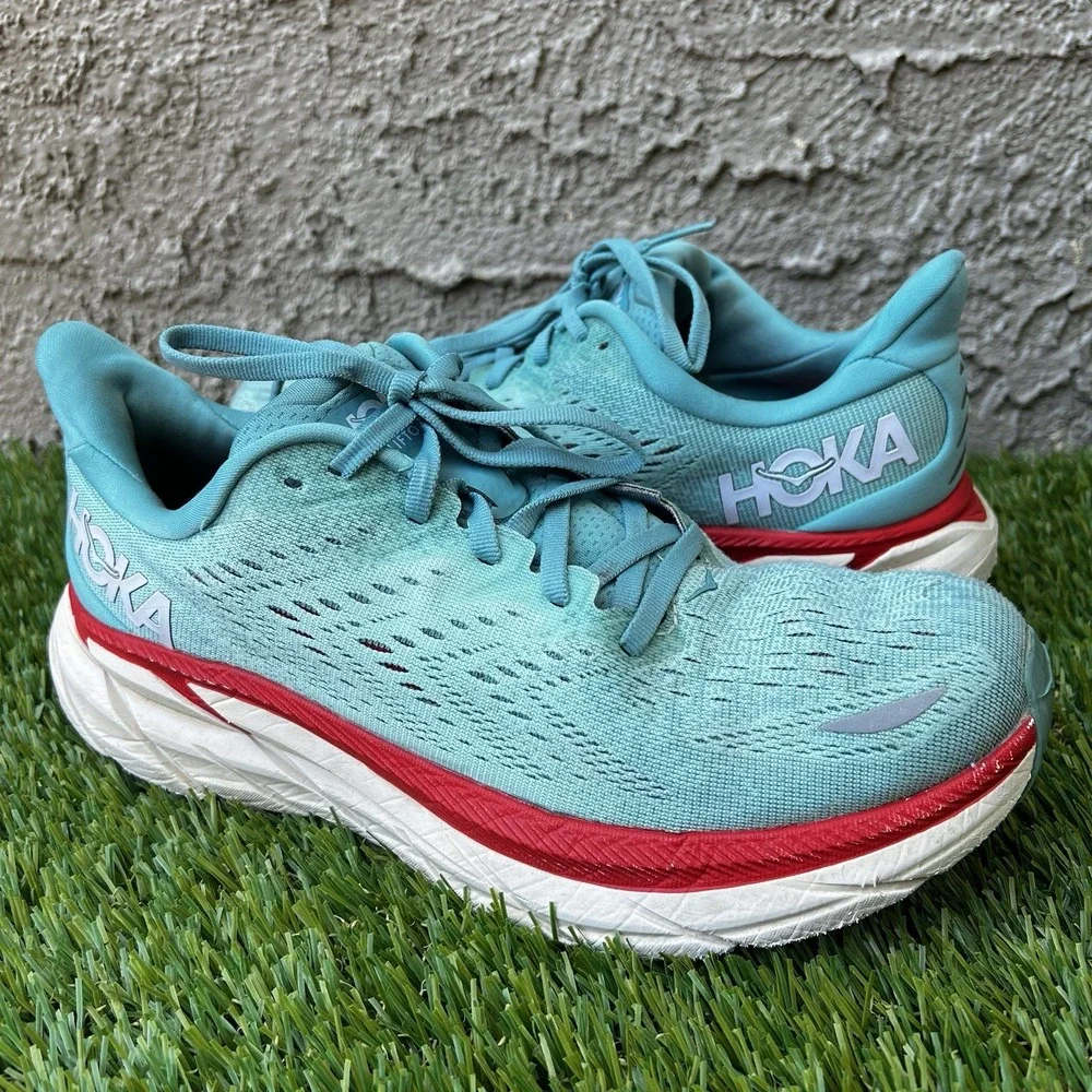 Hoka Shoes Women Size Clifton 8 Blue Running Sneakers Blue Gym